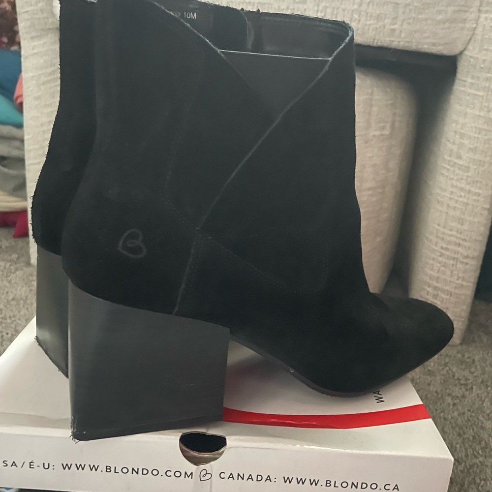 Blondo Black Waterproof Suede Boots